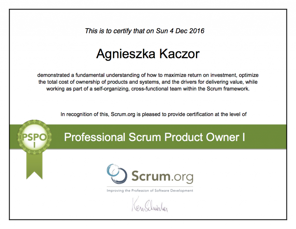 Agnieszka Kaczor PSPO I